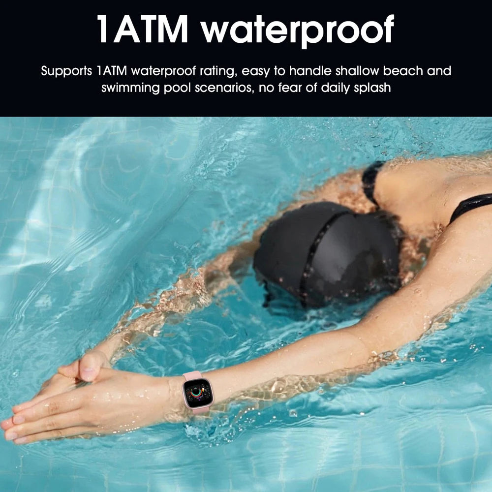 Outdoor Multi-function Smartwatch Women Men Blue Tooth Call Smart Watch Health Monitoring Cubic Style Ul Sports 1ATM Waterproof